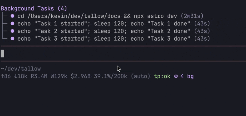Multiple background tasks running